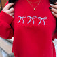 Dainty Bow Embroidered Crewneck