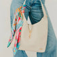 Haddie Hobo Vegan Leather Tote in Cream