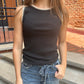 Social Whipstitch Tank in Black
