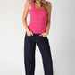 Lace Textured Square Top in Pale Banana