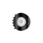 Flat Circle Hair Clip Medium Jet Black
