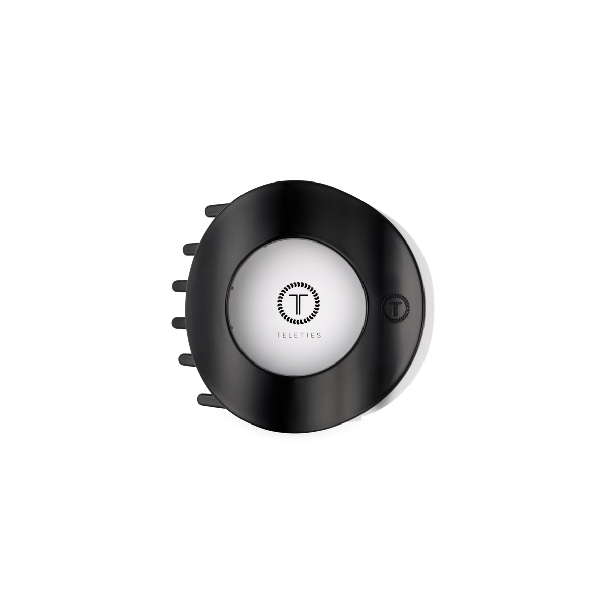 Flat Circle Hair Clip Medium Jet Black