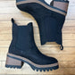 Jorey Black Lug Sole Block Heel