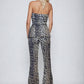 Ambria Leopard Print Stretch Denim Tube Top