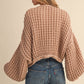 Christina Balloon Sleeve Cardigan in Taupe