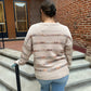 Harper Crewneck Pull Over Sweater Multi Colored Tan