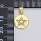 Gold Filled Star Disc Charm Pendant