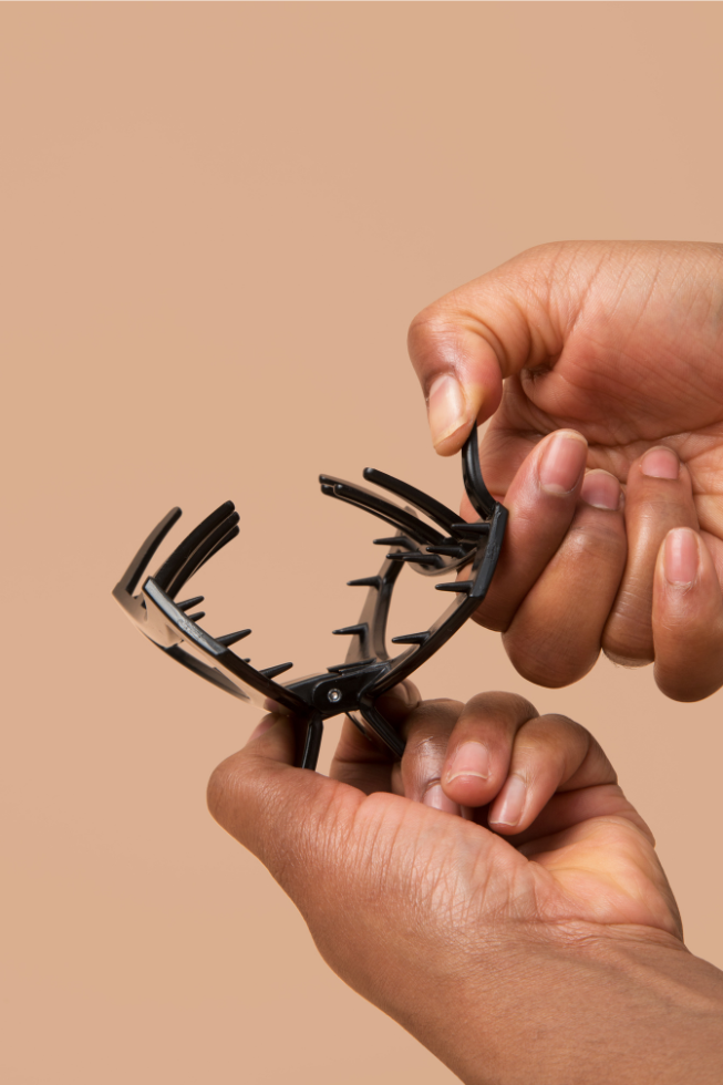 Large  Blonde Tortoise Open Hair Clip