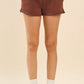 Chocolate High waisted Sweat Shorts