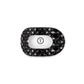 Flat Round Hair Clip | Small | Jet Black Quilted
