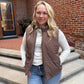 Ava Reversible Vest in Brown