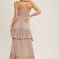 Alicia Smocked Strapless Tiered Dress