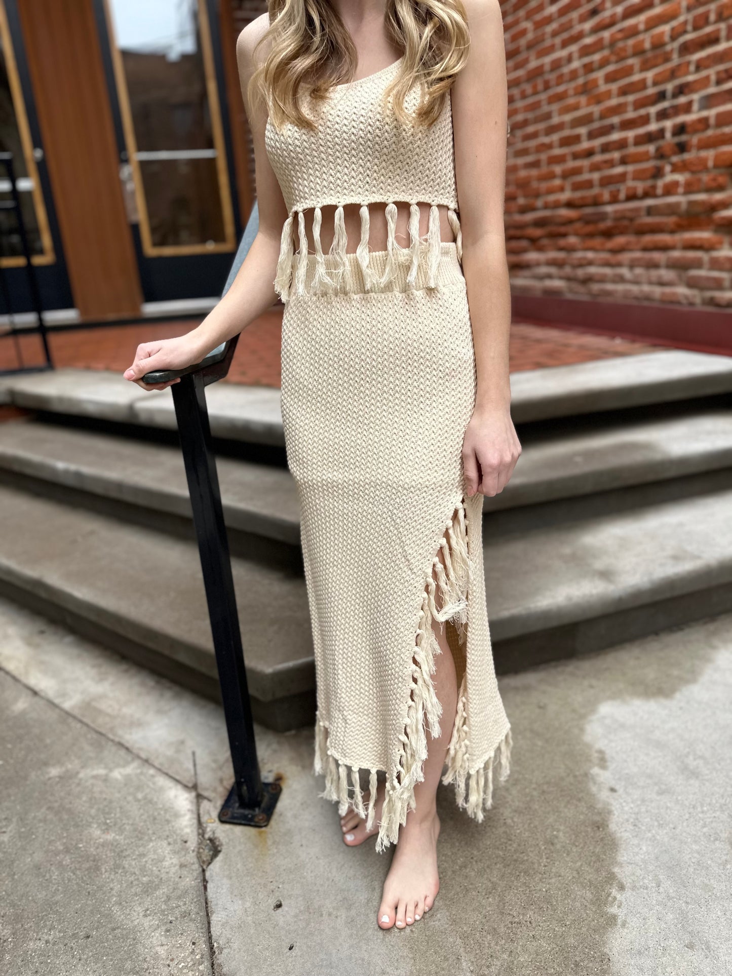 Amelia Tassle Detail Midi Set