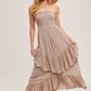 Alicia Smocked Strapless Tiered Dress