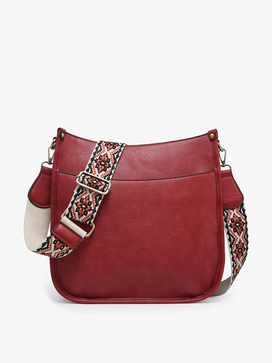 Chloe Crossbody with Guitar Strap in Merlot