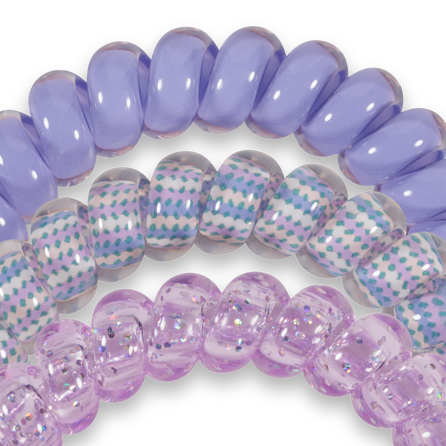 Spiral Hair Coils  Large in Lavender Mist