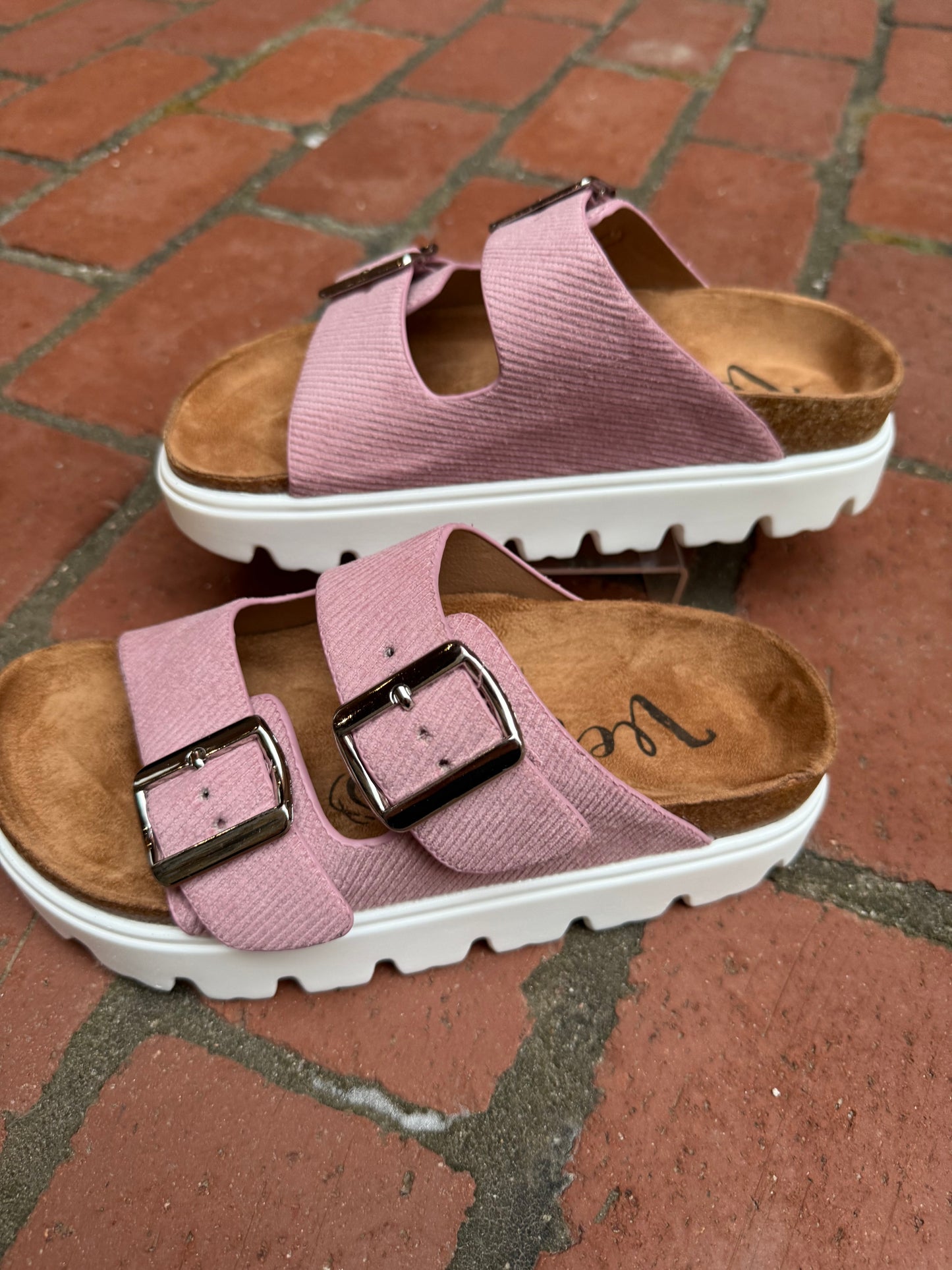 Jazmin Taupe Heels in Pink