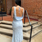 Lydia Floral Burnout Maxi Dress in Pale Blue