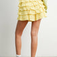 Tayler Layered Ruffled Eyelet Mini Skort in White