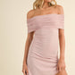 Taren Foldover Mini Ivory Dress with Lining