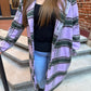 Faye Purple, Green & Tan Plaid Coat