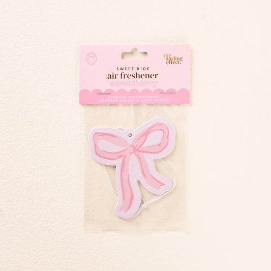Sweet Ride Car Air Freshener in Bow Pink