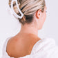 Open Hair Clip Large in Coconut White