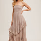 Alicia Smocked Strapless Tiered Dress