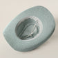 Cowboy Straw Hat With Turquoise Metal Band