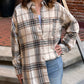 Elise Plaid Boxy Button Down Collared Long Sleeve Shirt