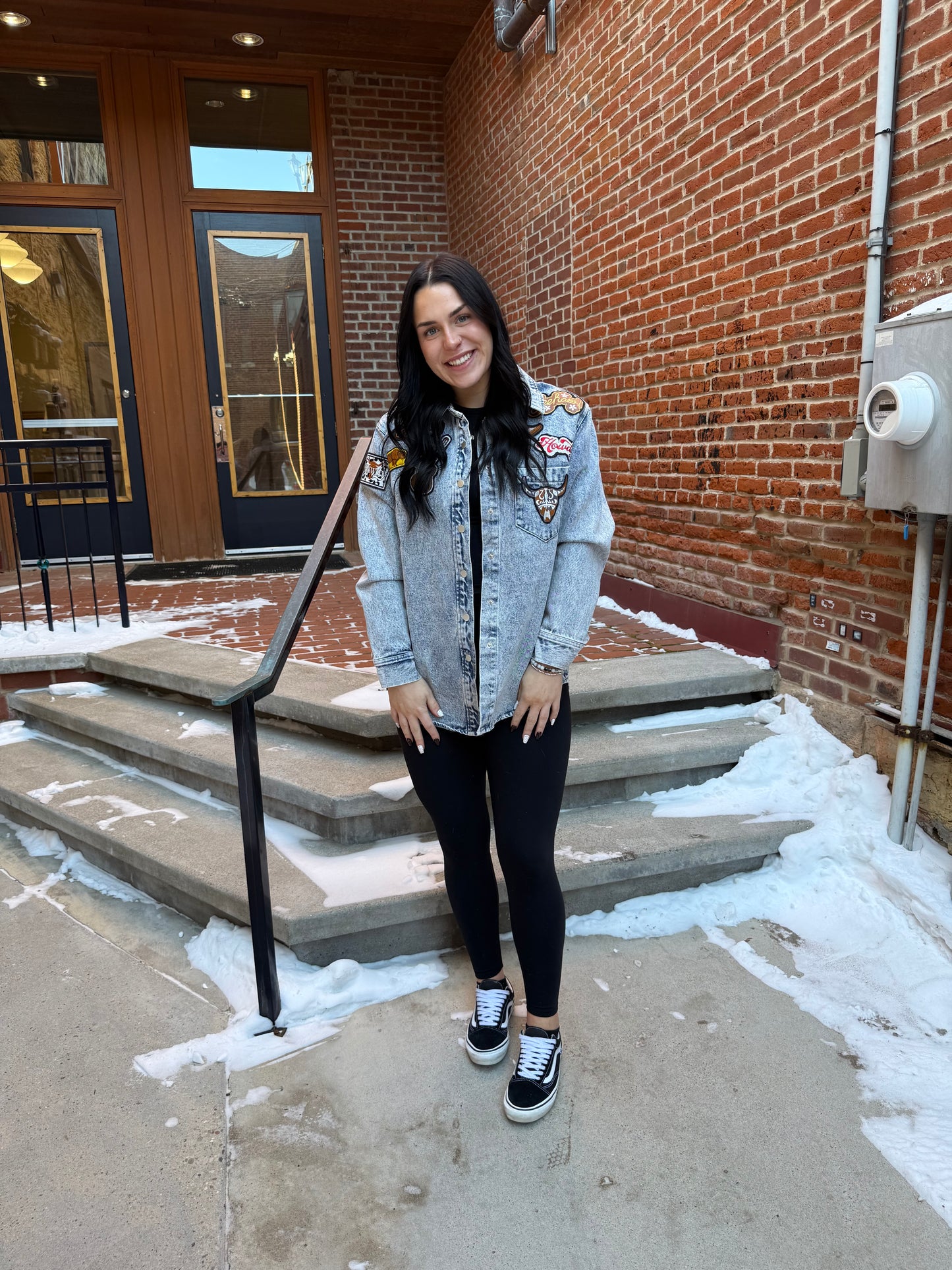 Lucy Washed Snap Up Rodeo Denim Jacket