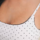 White Polka Dot Print Lace Trim Ruffle Mini Dress