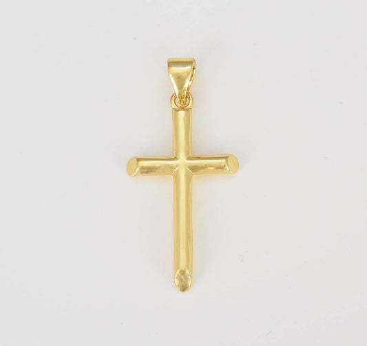 Gold Filled Minimalist Cross Charm Pendant