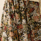 Courtney Floral Front Slit Woven Maxi Skirt in Black
