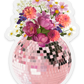 Clear Disco Ball Bouquet Sticker, 2.45x3.4in