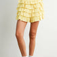 Tayler Layered Ruffled Eyelet Mini Skort in White