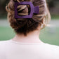 Large Burgundy Bliss Square Flat Hair Clip