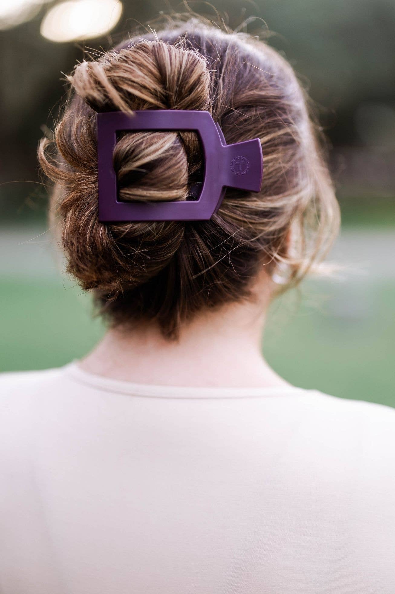 Large Burgundy Bliss Square Flat Hair Clip