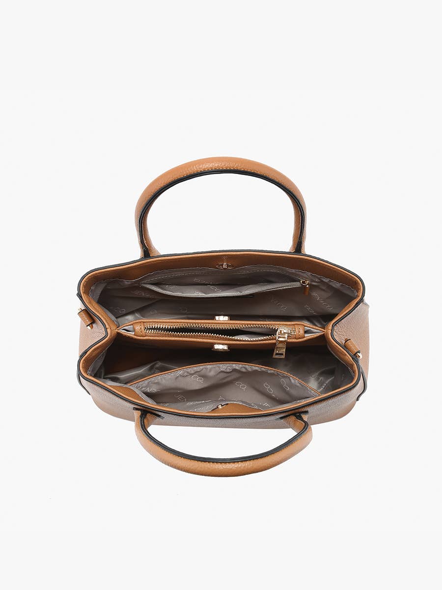 Tyler Classic Tote w/ 3 Compartments in Taupe