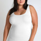 Zoey Plus Size Tank Top Jersey in White