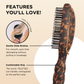 Detangler Hair Brush for Thick Hair in Tortoise