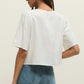 La Belle Linen Top in White