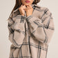 Toni Plaid Tucker Jacket in Crystal Grey