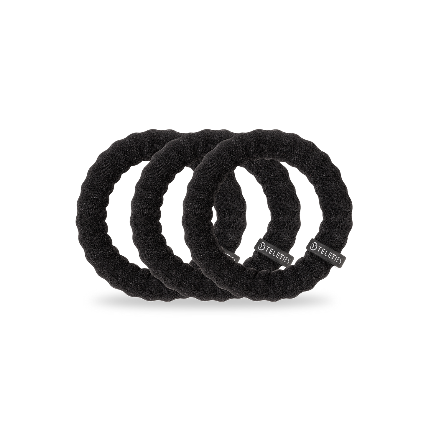 Large Jet Black Nylon Hair Ties