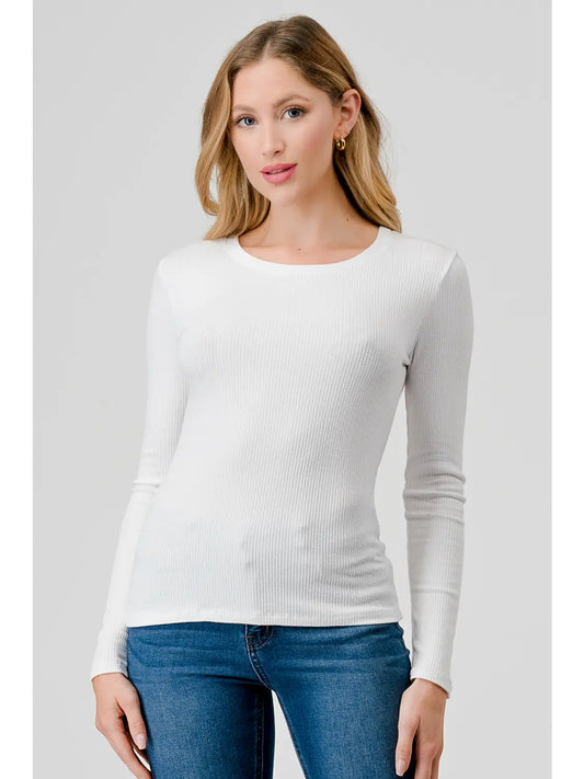 Brittany Long Sleeve in White