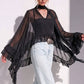 Molly Ruffled Blouse in Black