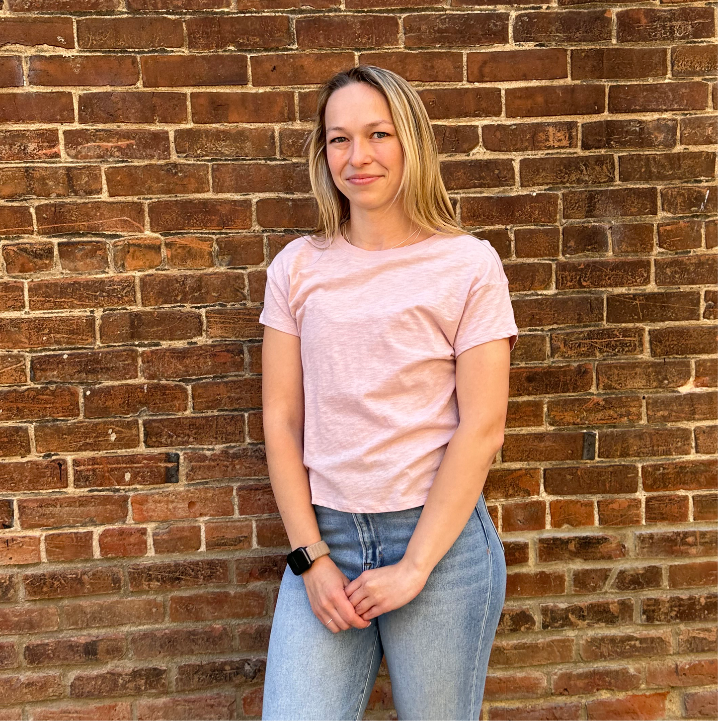 Torrie Modern Slub Tee in Lilac Gray