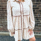 Autumn Bloom Floral Babydoll Mini Dress
