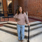 Kenzi Ash Mocha Cable Knit Sweater