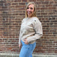 Evelyn Floral Sweater in Taupe